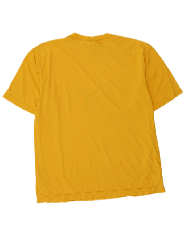 Puma Mens Graphic T-Shirt Top Médio Algodão Amarelo