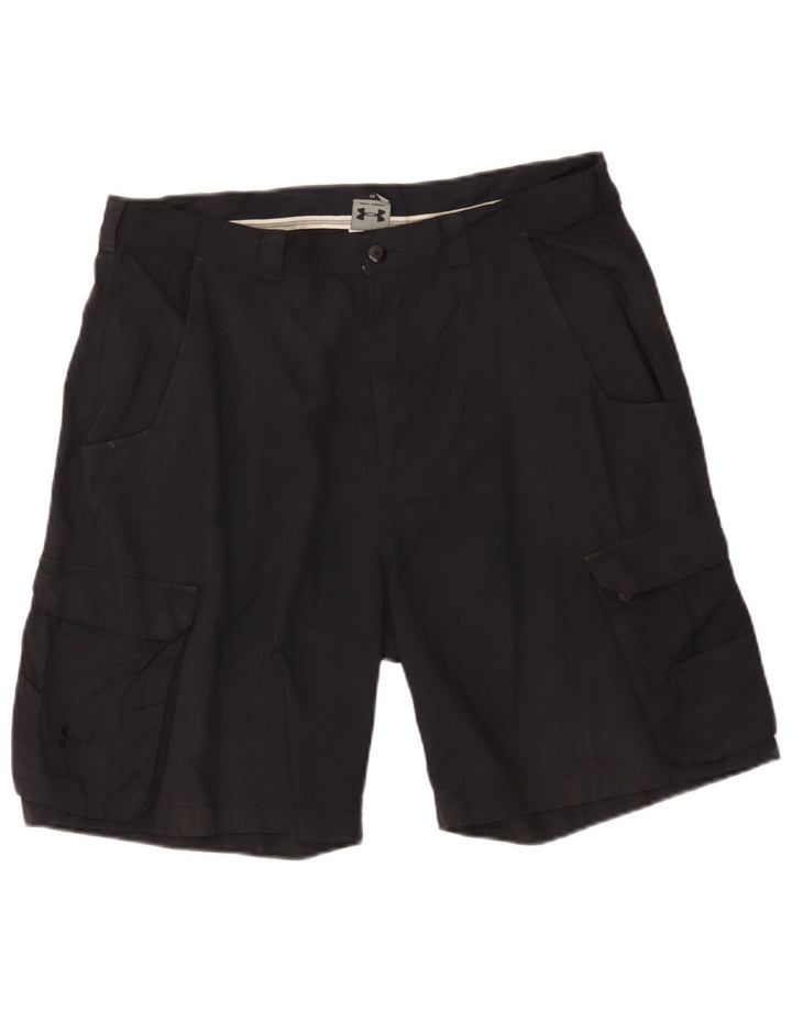 Under Armour Mens Cargo Shorts W36 Grande Xadrez Preto