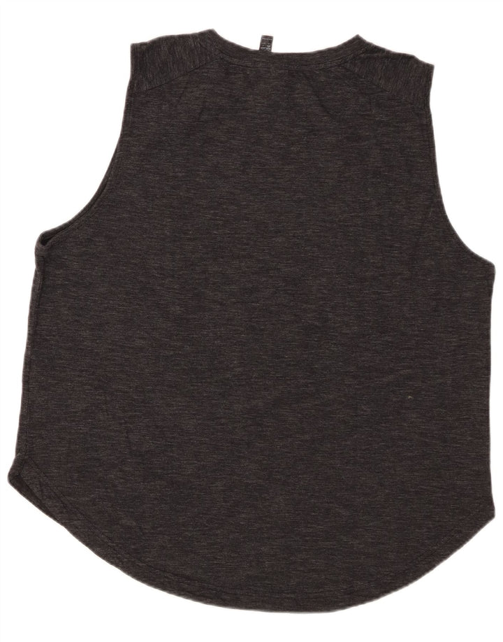 ADIDAS Womens Graphic Vest Top UK 16/18 Grande Cinza Flecked