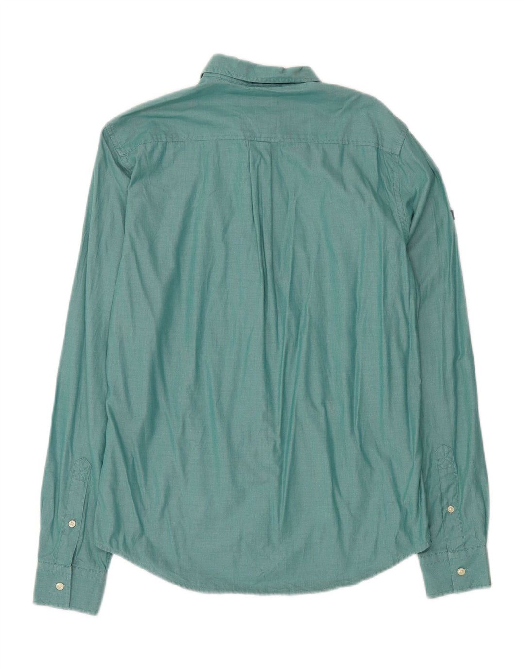 Camisa masculina regular SUPERDRY de algodão verde pequeno