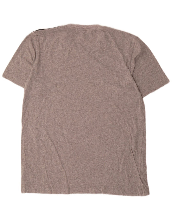 Camiseta masculina Adidas grande algodão manchado cinza