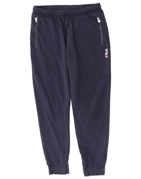 Calça de treino masculina Fila joggers grande algodão azul marinho