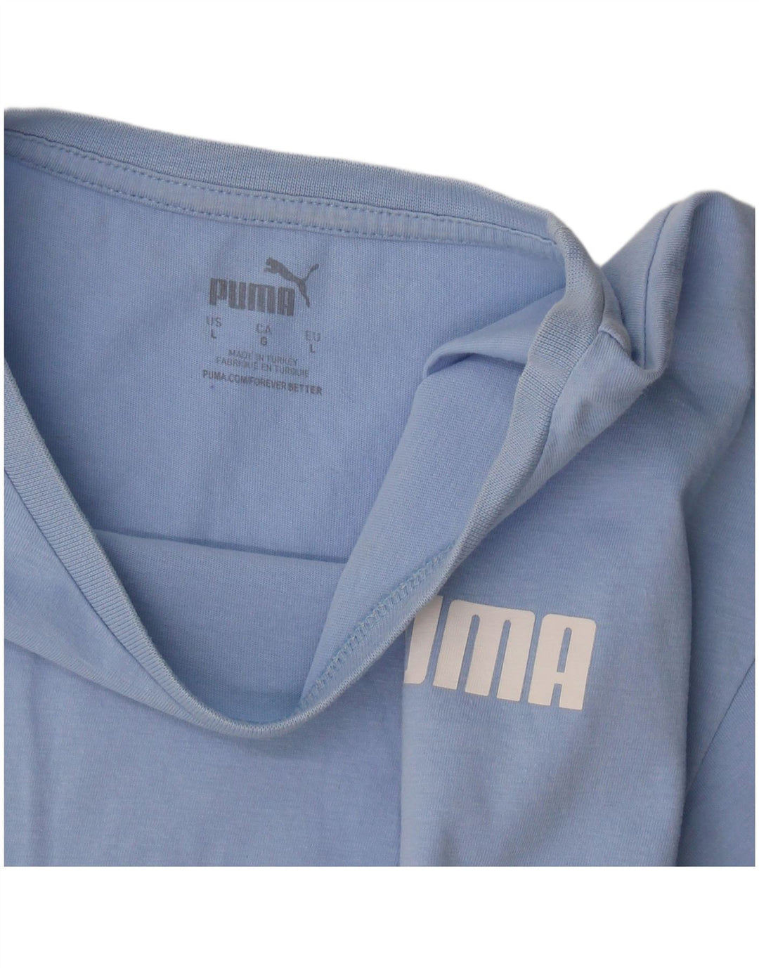 Puma Camiseta Feminina Crop Top UK 16 Grande Azul