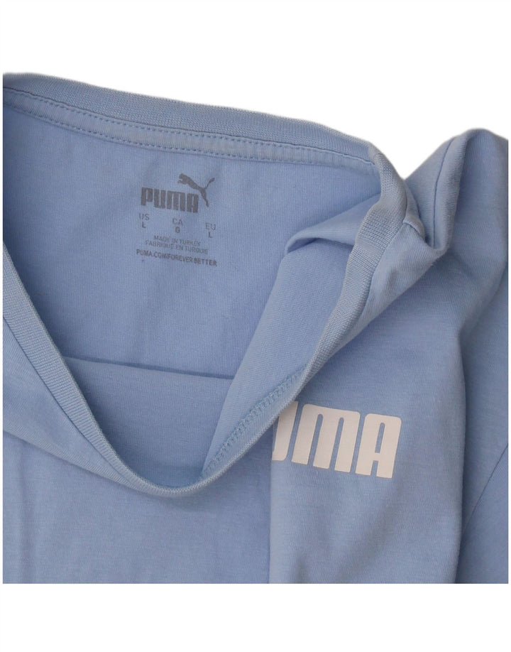 Puma Camiseta Feminina Crop Top UK 16 Grande Azul