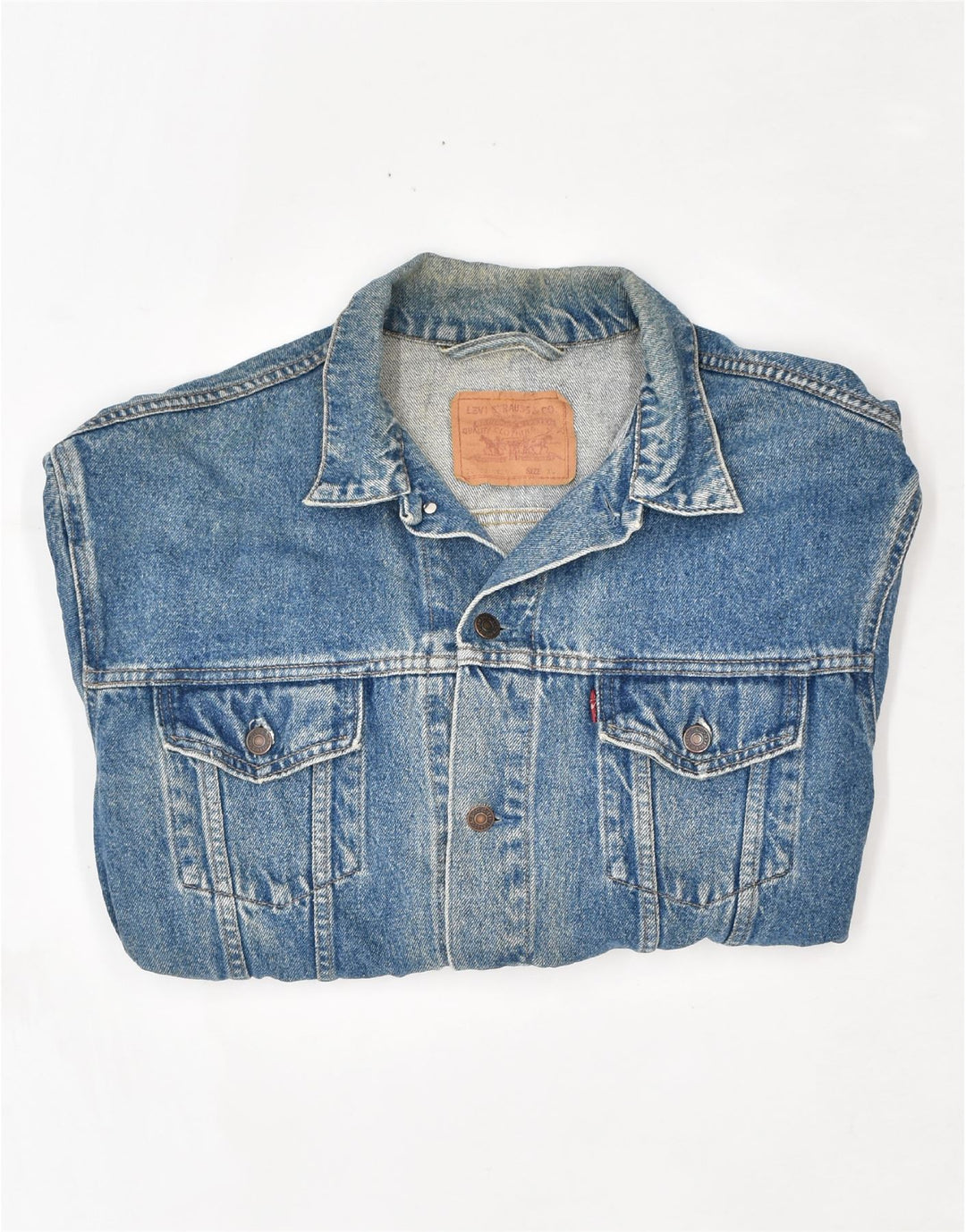 Jaqueta jeans masculina LEVI'S UK 42 XL algodão azul
