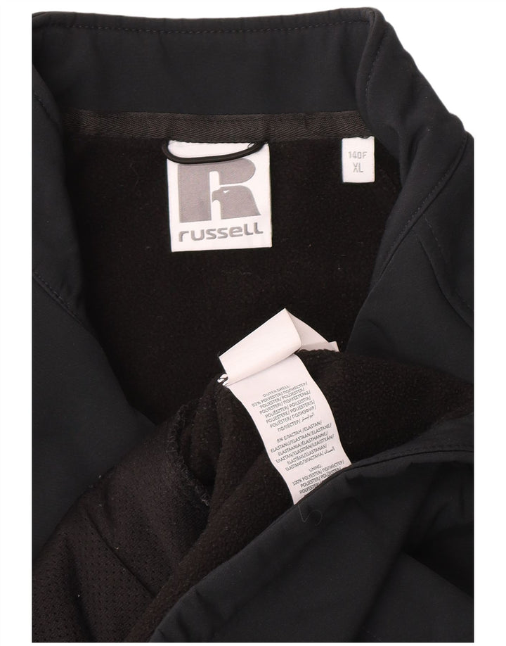 Jaqueta corta-vento feminina Russell Athletic UK 18 XL preto poliéster