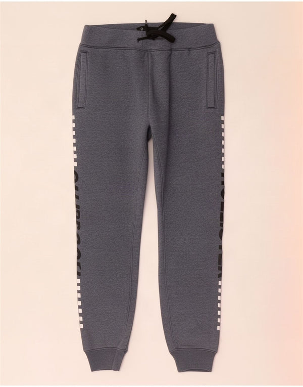 Calça de treino masculina Hollister joggers pequeno W28 L29 azul manchado