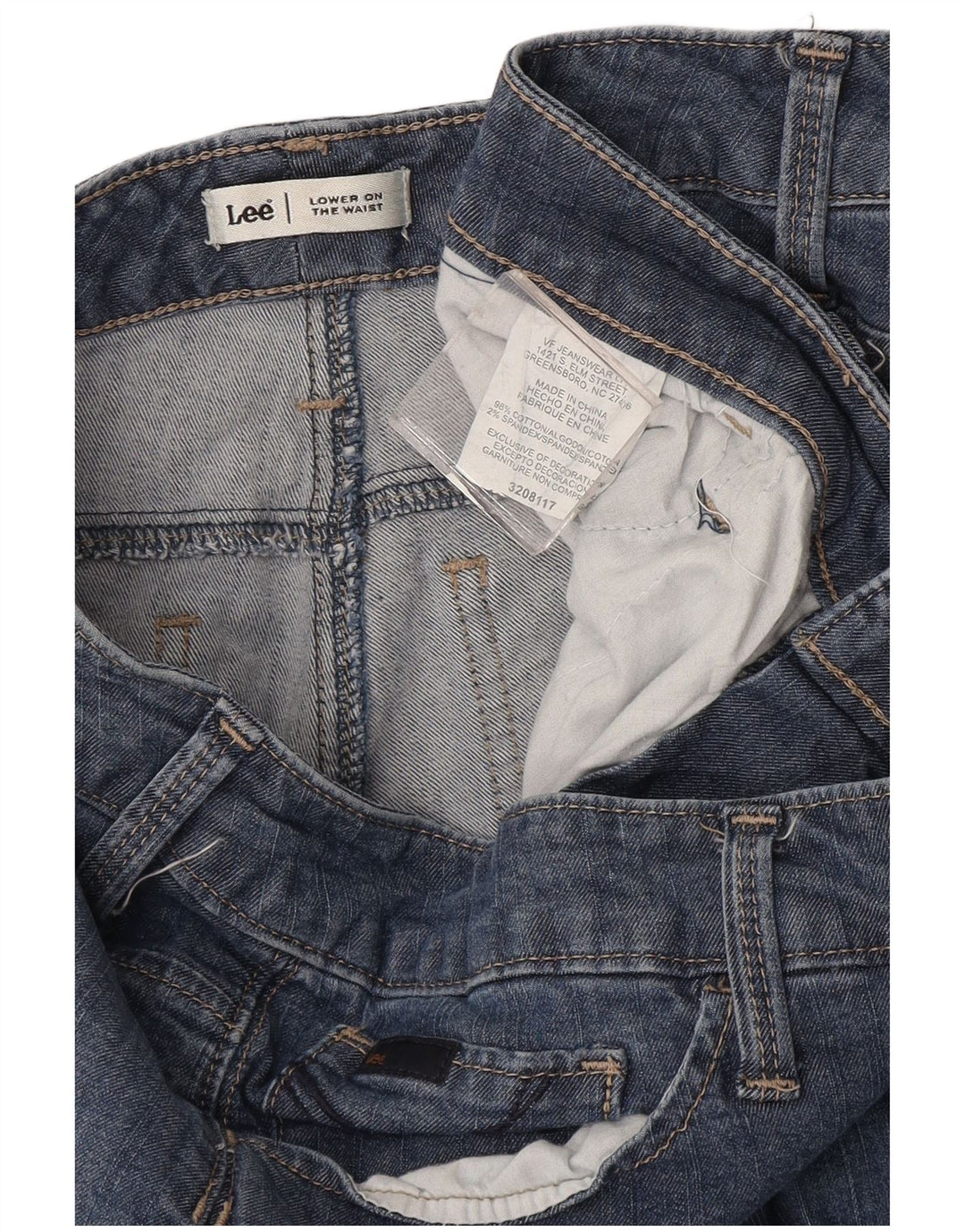 Lee Womens Capri Jeans W34 L18 Azul Algodão