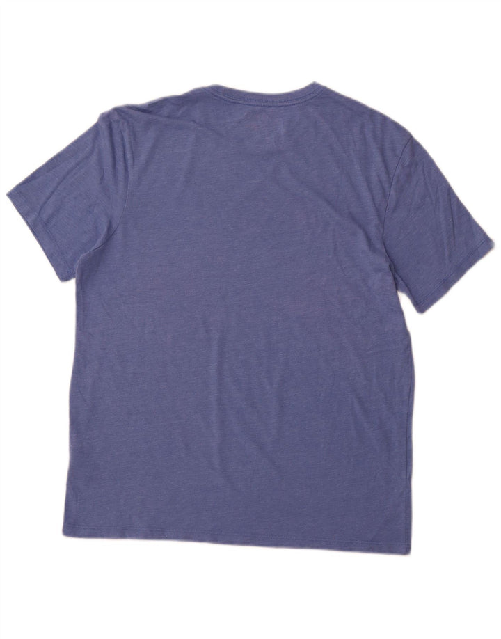 Camiseta masculina J. CREW Top de algodão azul médio