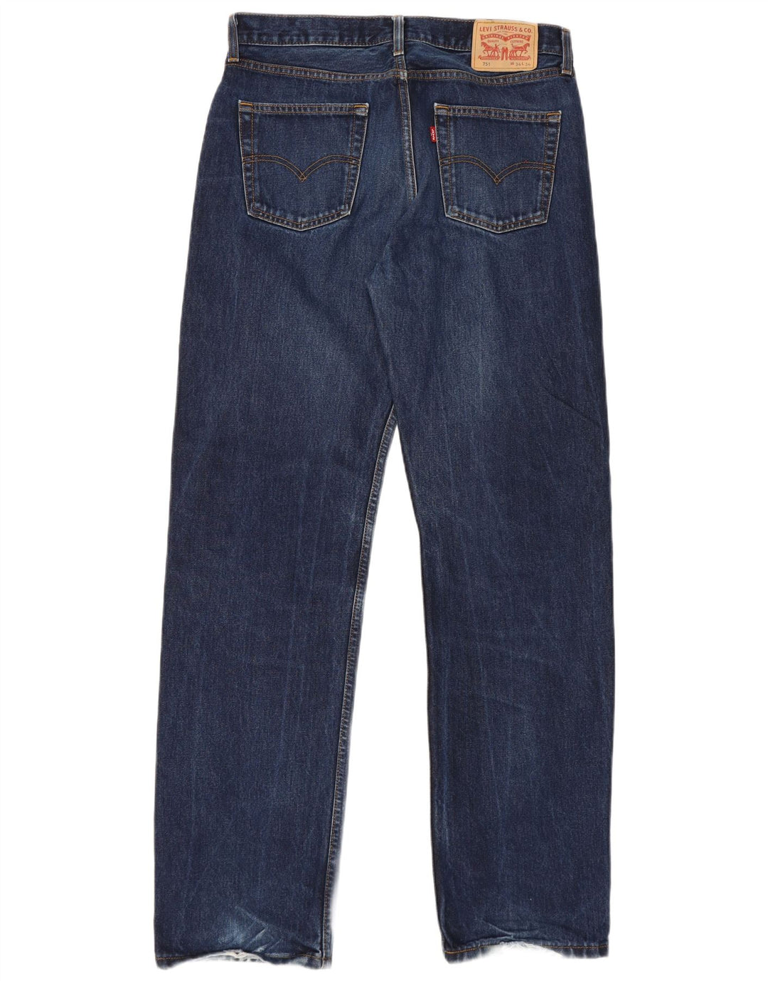 Calça jeans masculina Levi's 751 Straight W34 L34 azul marinho algodão