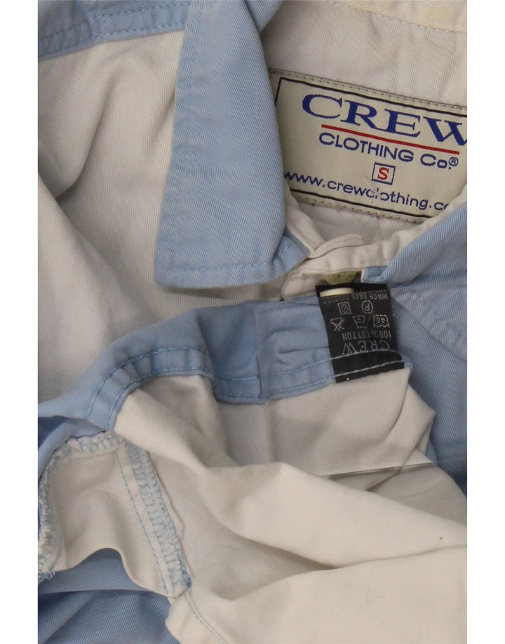 Crew Clothing Camisa pulôver masculina gráfica pequena azul colorblock algodão