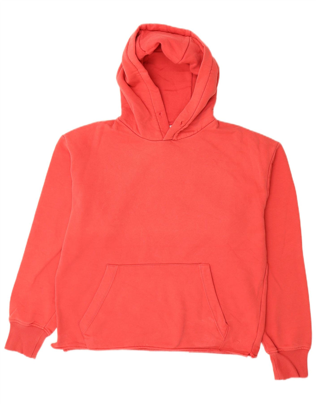 Zara Mens Hoodie Jumper Médio Algodão Vermelho