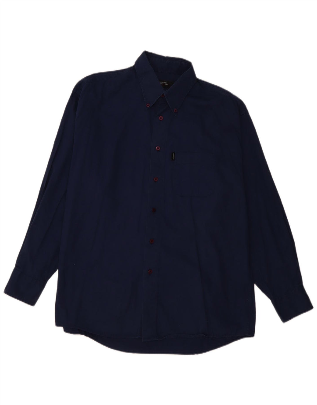 Camisa masculina PIERRE CARDIN grande algodão azul marinho