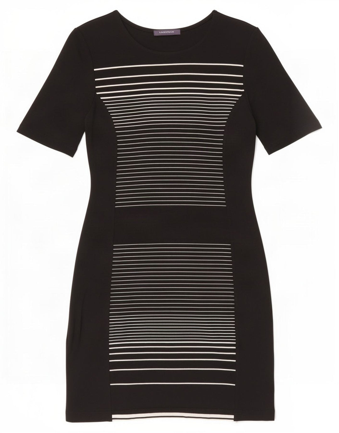 Vestido bainha feminino Marks & Spencer Reino Unido 14 listrado preto médio