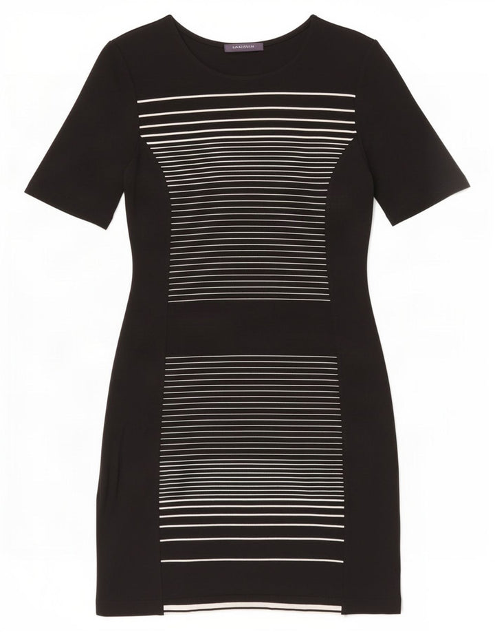Vestido bainha feminino Marks & Spencer Reino Unido 14 listrado preto médio