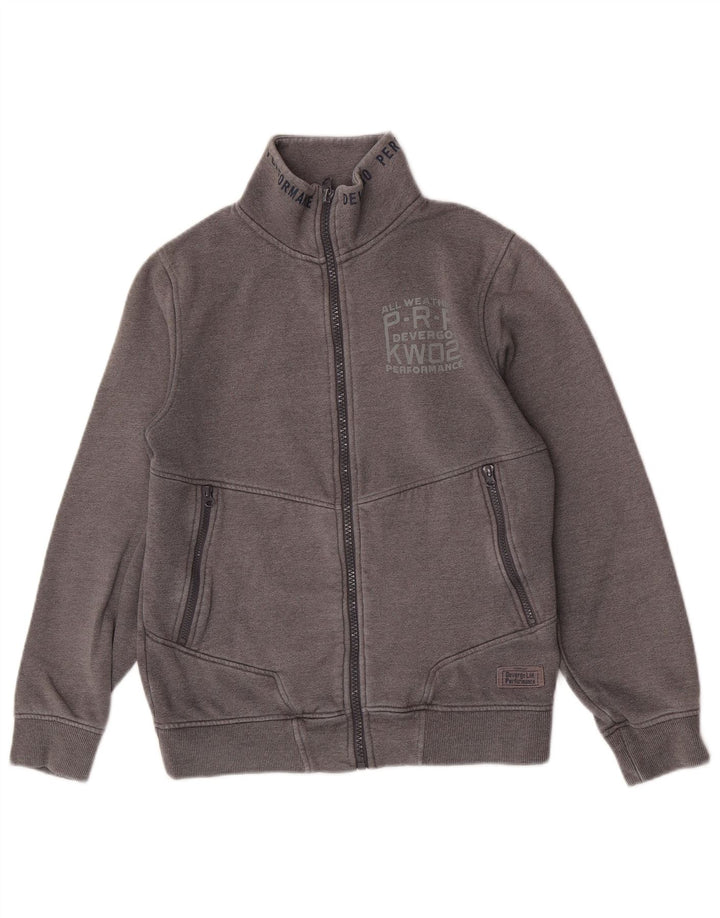 Jaqueta masculina vintage de algodão cinza médio