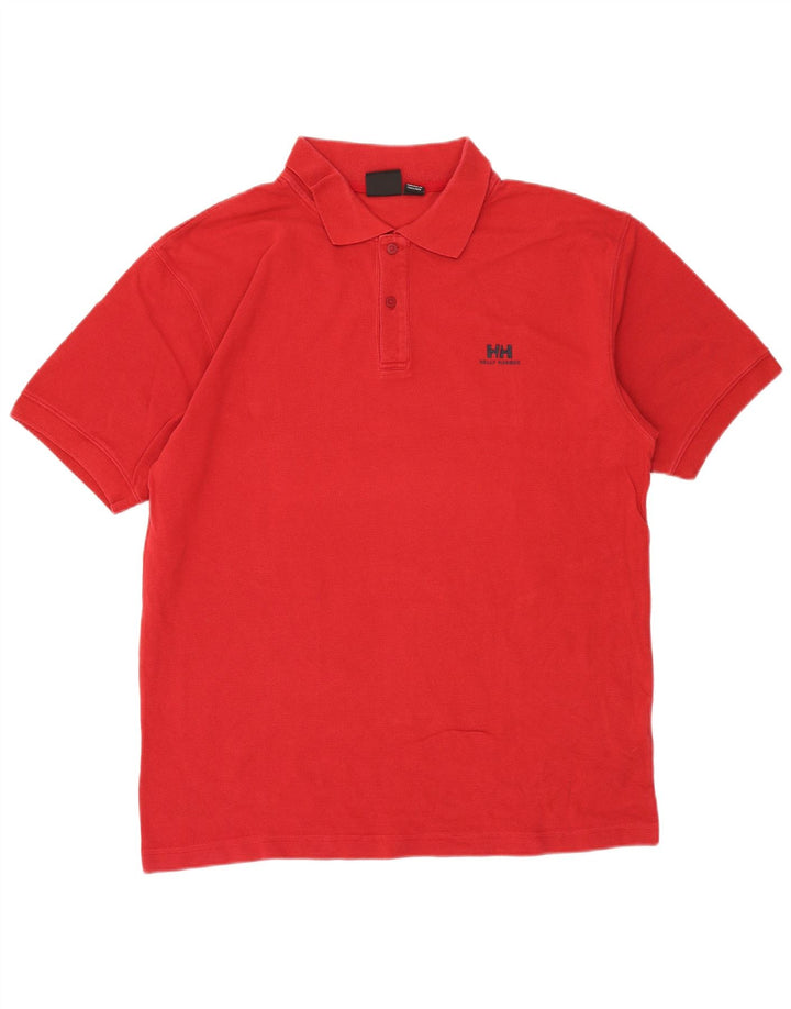 Camisa polo masculina Helly Hansen grande algodão vermelho