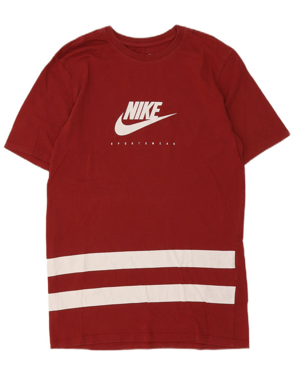 Camiseta Nike Masculina Athletic Cut Graphic Top Pequena Listrada Borgonha