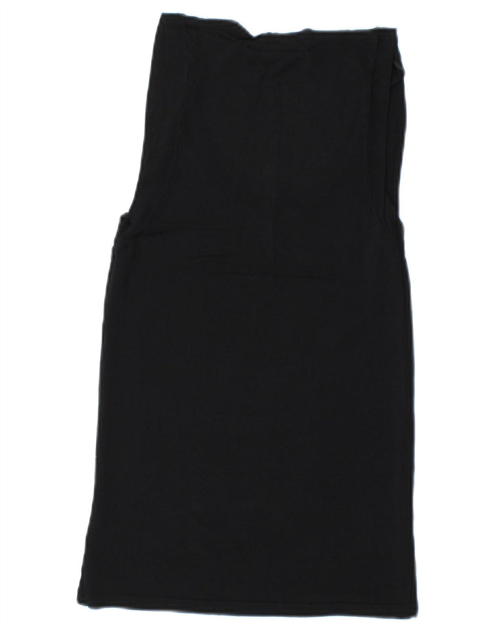 Zara Womens Vest Top UK 8 Pequeno Preto