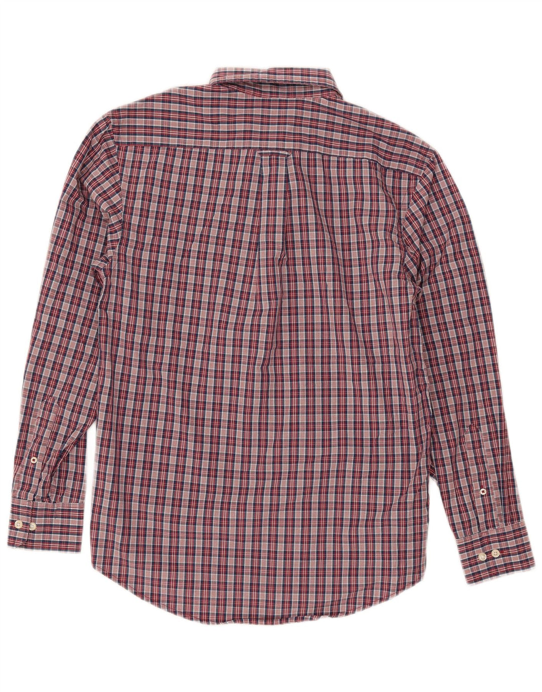 Camisa masculina IZOD pequena xadrez vermelha de algodão
