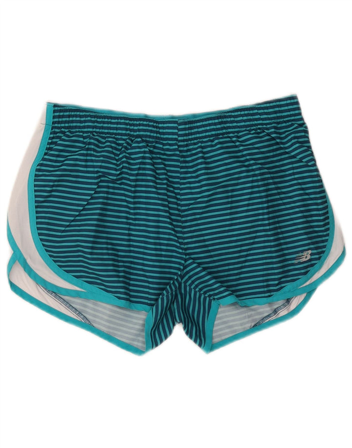 Shorts esportivo feminino NEW BALANCE UK 14 médio azul marinho listrado