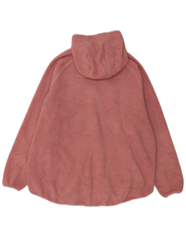 Suéter de lã feminino Fila com zíper e gola UK 22 3XL poliéster rosa