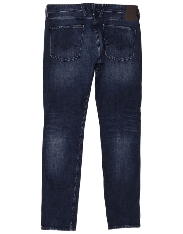 Replay Masculino Anbass Slim Jeans W36 L36 Azul Algodão