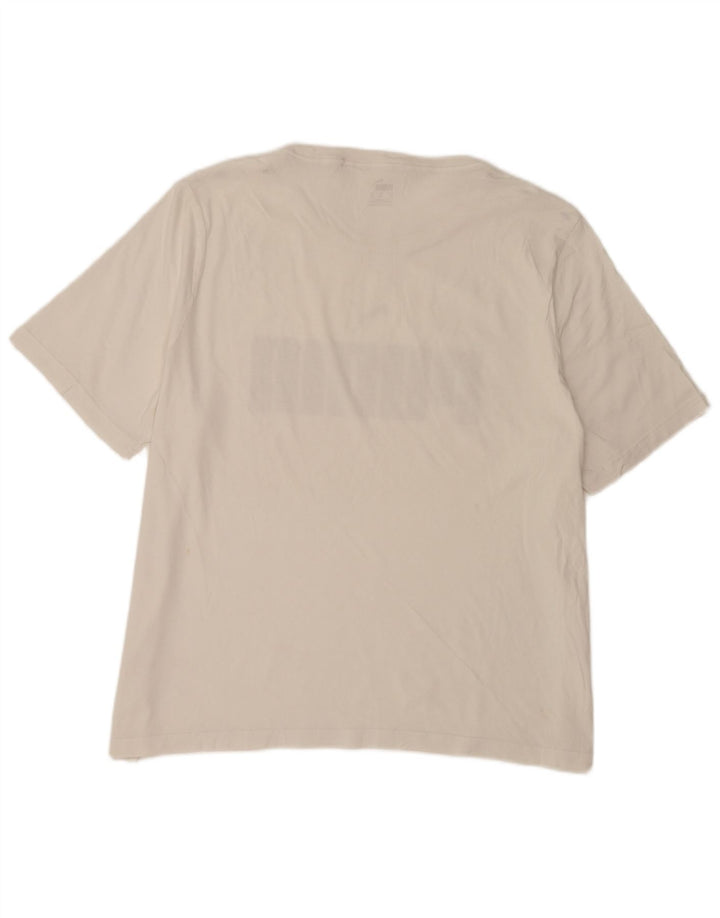 Camiseta masculina gráfica Puma Top 2XL algodão branco