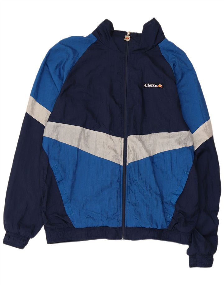Ellesse Mens Treino Top Jacket XL Azul Colourblock Poliéster