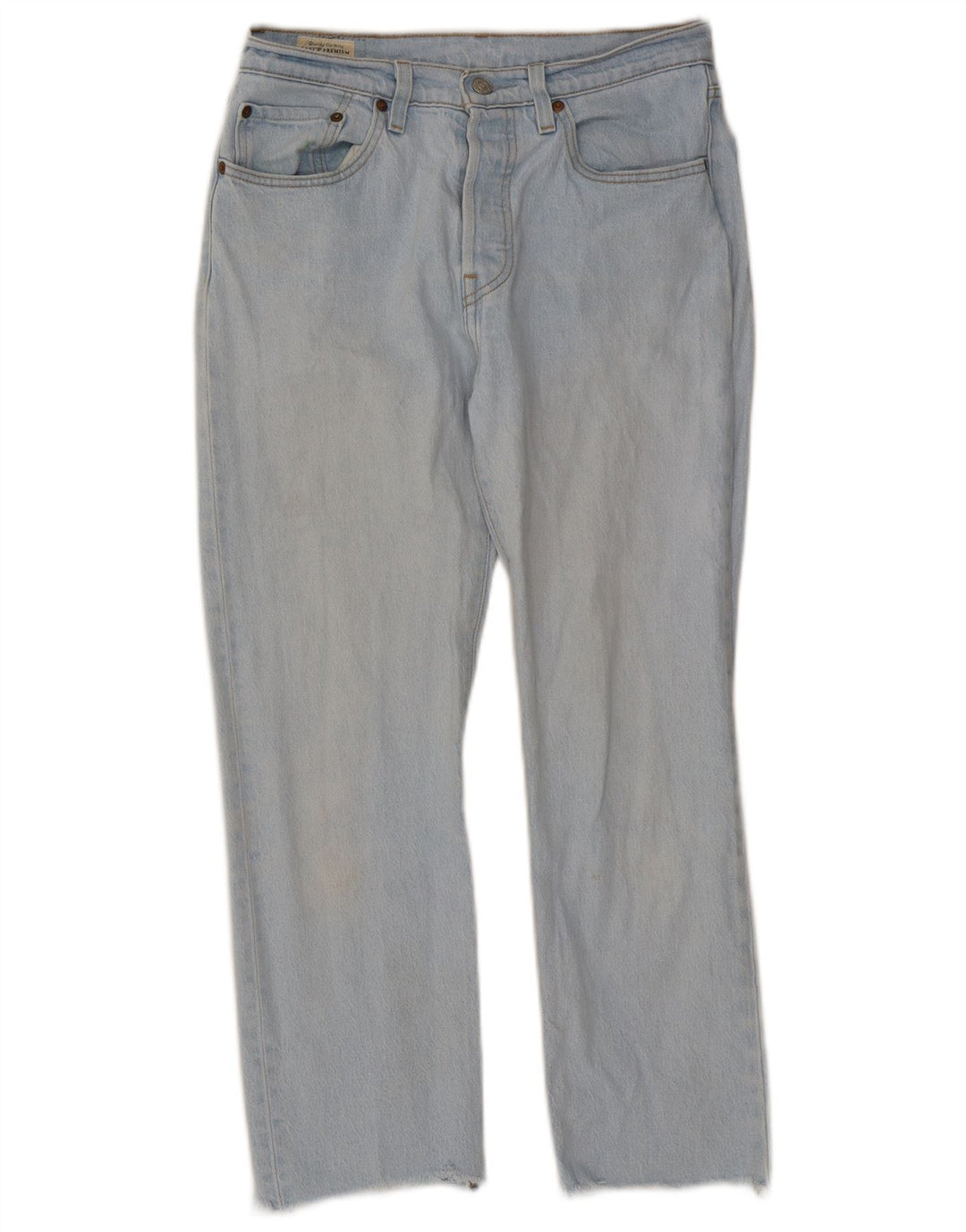 Calça jeans feminina Levi's 501 Straight W27 L26 azul algodão