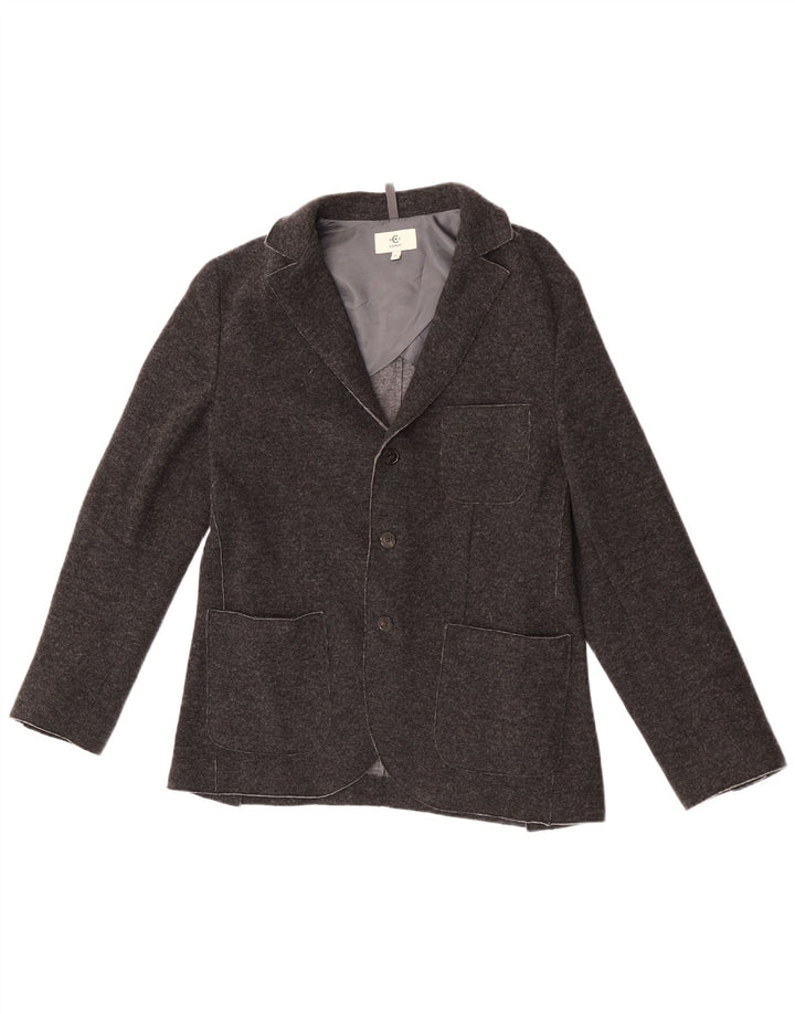 Jaqueta Blazer Feminina Cerruti 1881 com 3 Botões IT 50 XL Lã Cinza
