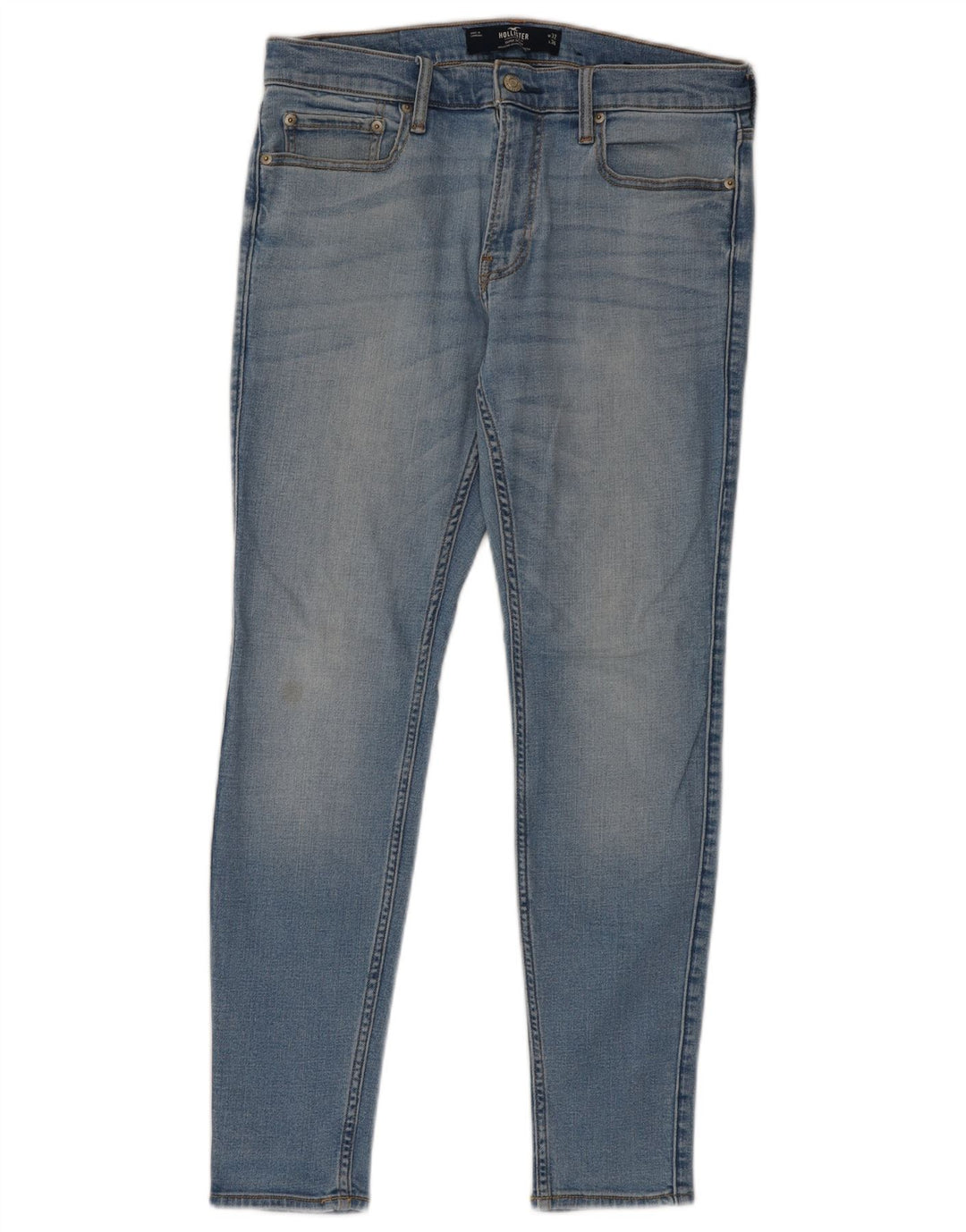 Calça jeans masculina super skinny HOLLISTER W32 L30 algodão azul