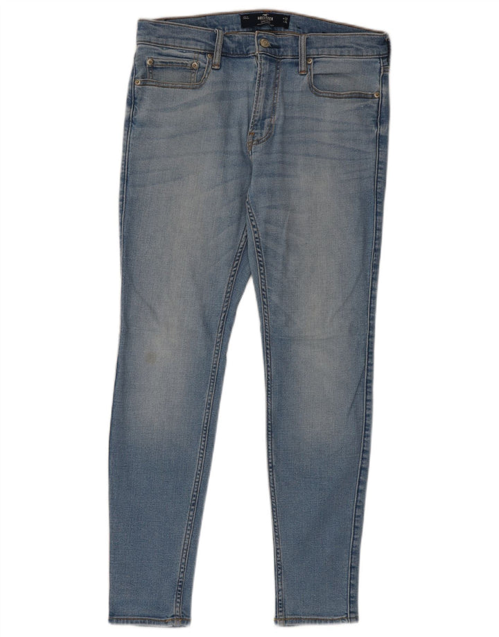 Calça jeans masculina super skinny HOLLISTER W32 L30 algodão azul