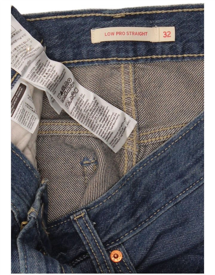 Calça jeans masculina Levi's Low Pro Straight W32 L32 azul algodão
