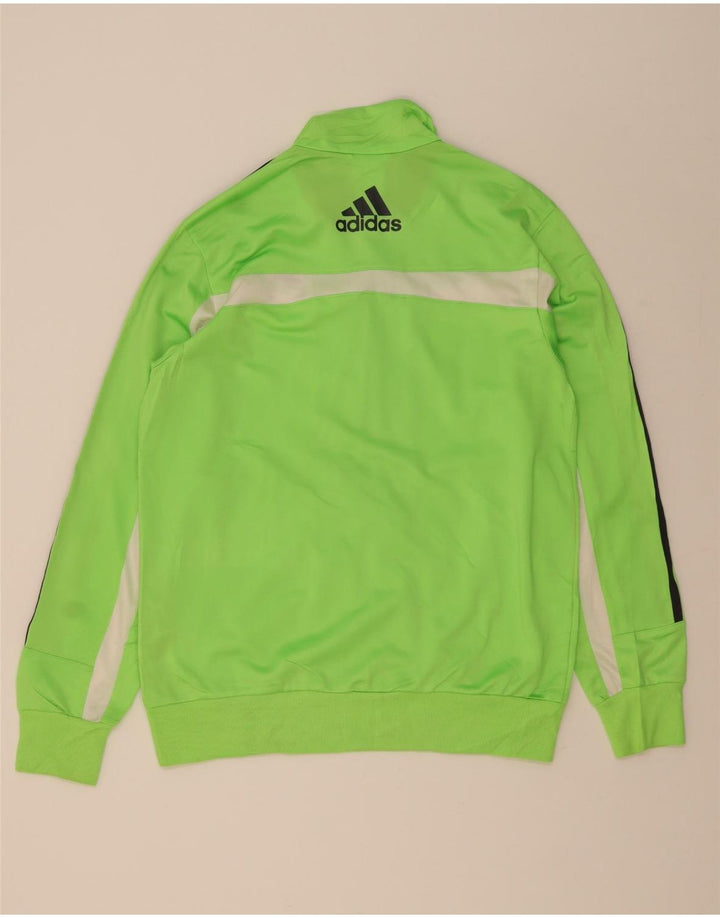 ADIDAS Mens Graphic Tracksuit Top Jaqueta Pequena Verde Colorblock Poliéster