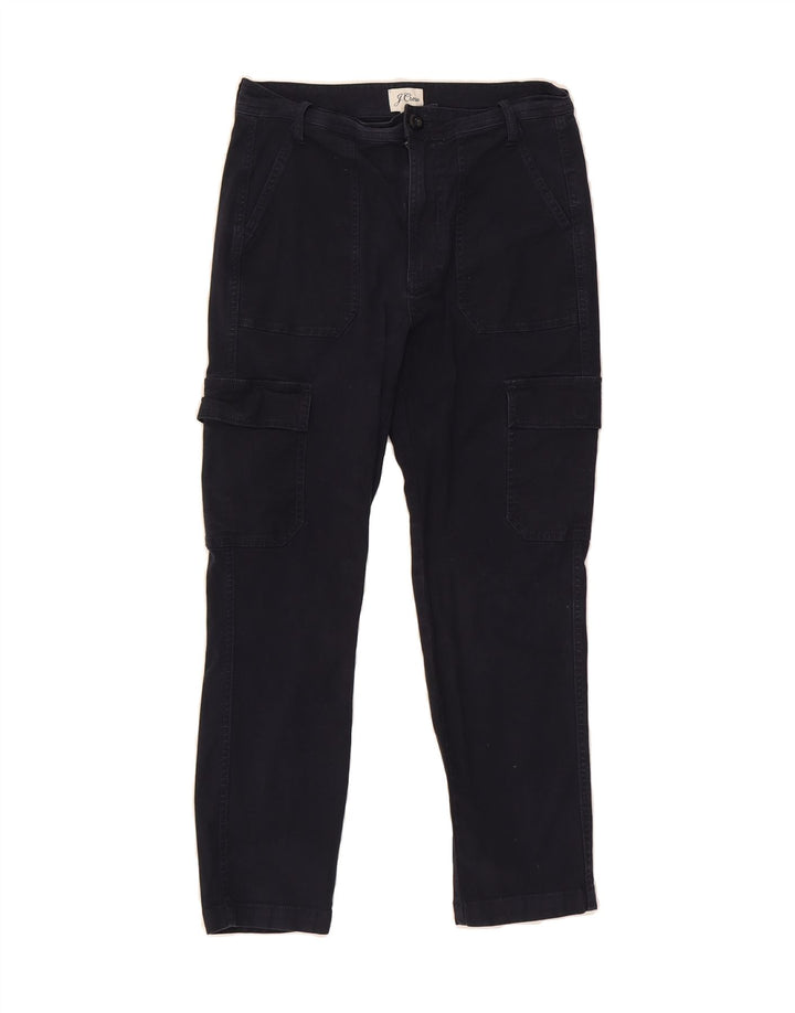 J. CREW Womens Slim Cargo Cropped Trousers W26 L25 Navy Blue Cotton Vintage J. Crew and Second-Hand J. Crew from Messina Hembry 
