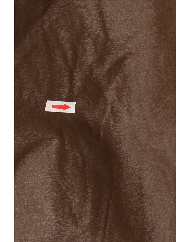 Jaqueta de couro masculina vintage IT 56 3XL marrom