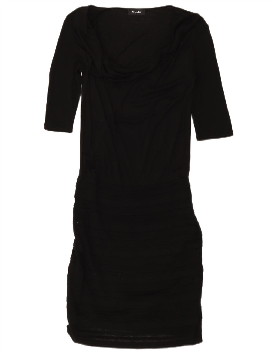 Max & Co. Vestido feminino manga 3/4 Reino Unido 8 pequeno preto