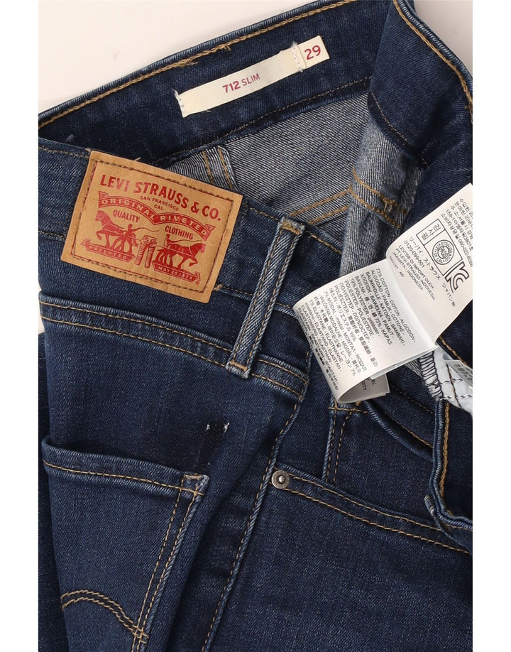 Calça jeans feminina Levi's 712 Slim W29 L28 azul algodão
