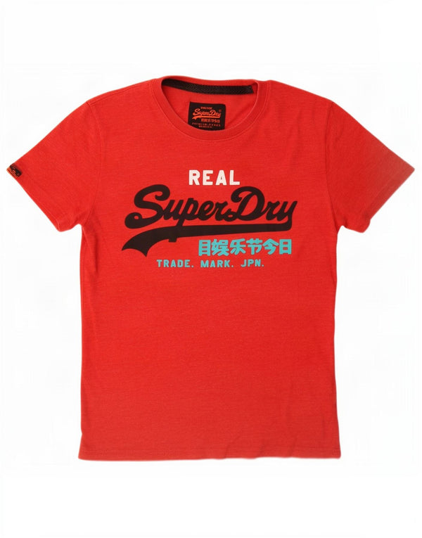 Superdry Mens Graphic T-Shirt Top Médio Algodão Vermelho