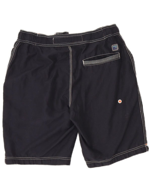Shorts de natação masculino Superdry Graphic Regular grande poliéster azul marinho