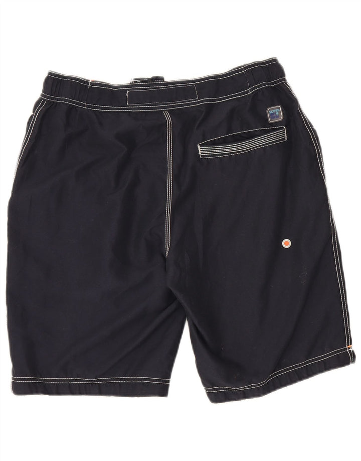 Shorts de natação masculino Superdry Graphic Regular grande poliéster azul marinho