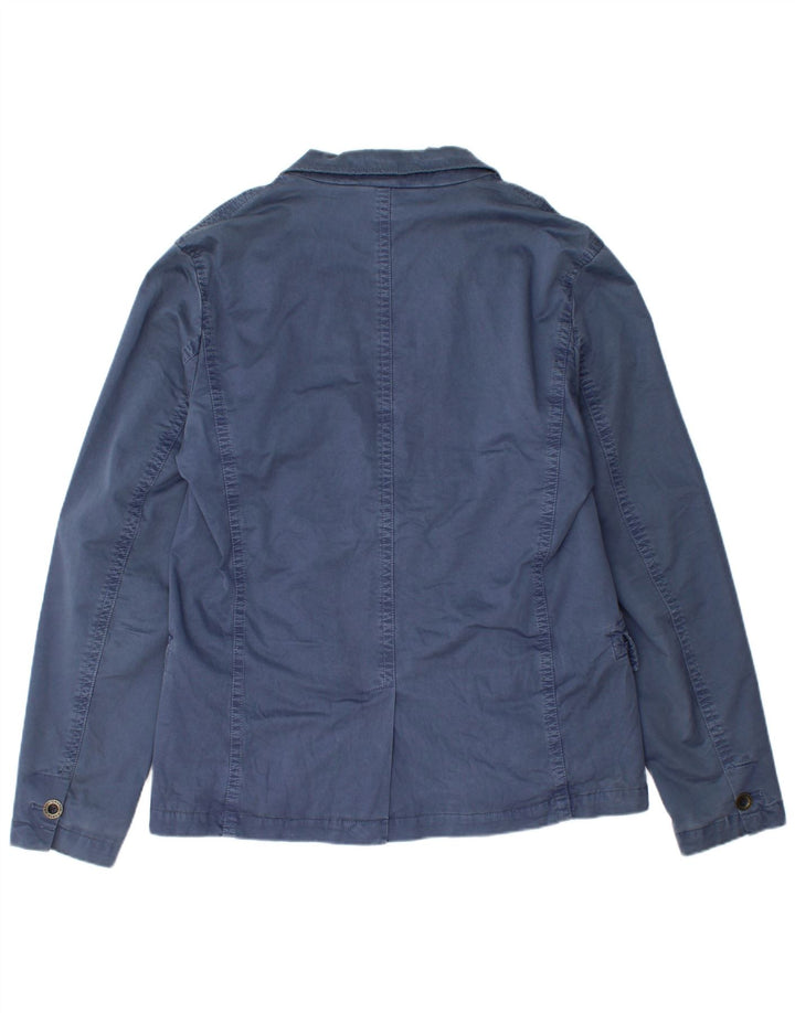 Calvin Klein Jeans Masculino Jaqueta Blazer de 2 Botões Reino Unido 42 XL Azul Algodão