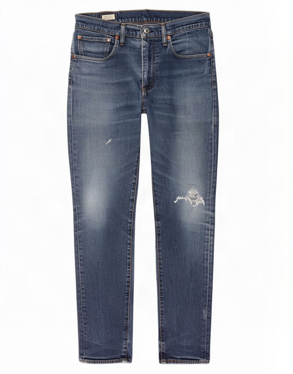 Levi's Masculino 510 Distressed Skinny Jeans W34 L32 Azul Algodão