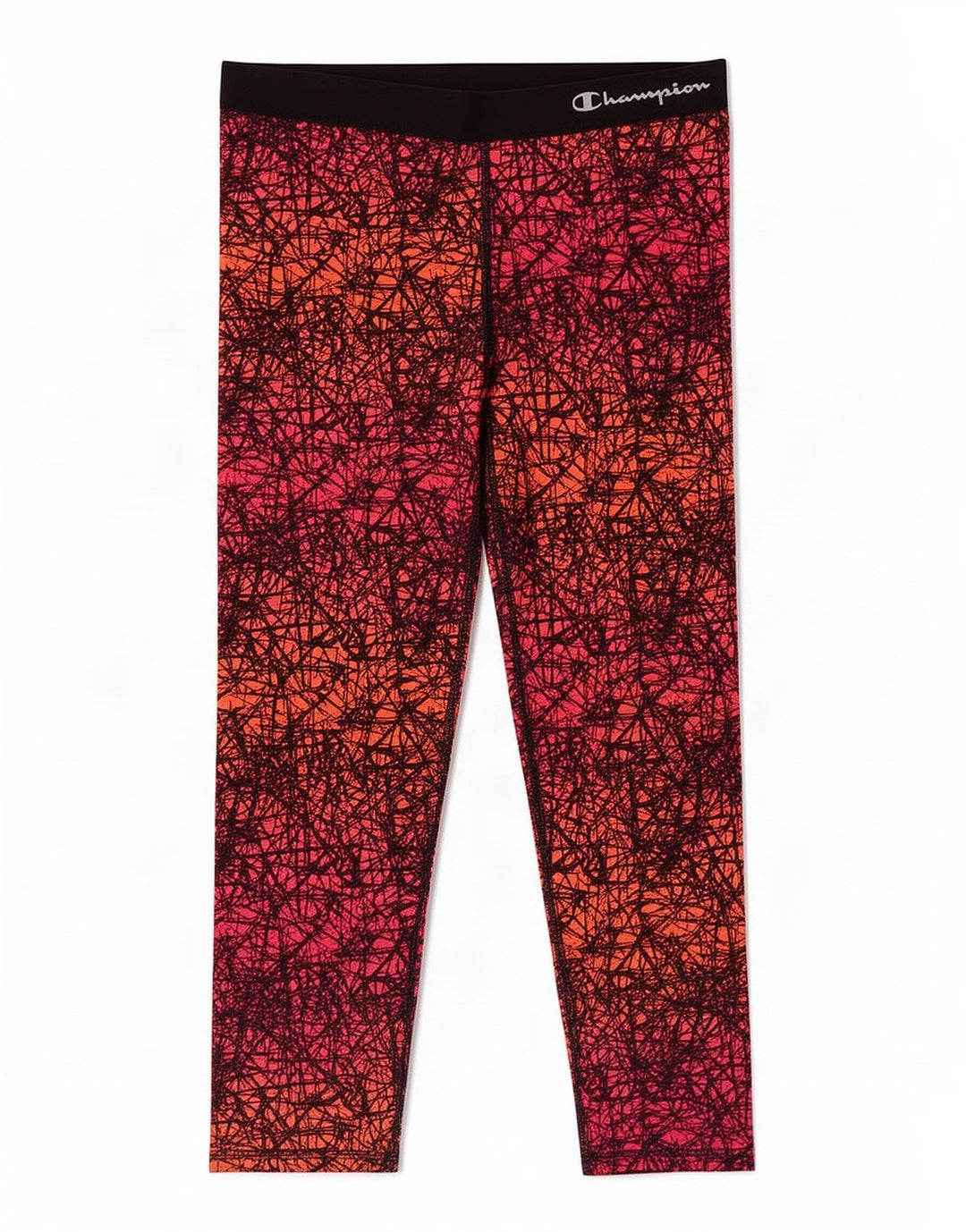 Leggings Capri Femininas com Padrão Abstrato Champion UK 16 Grande Rosa