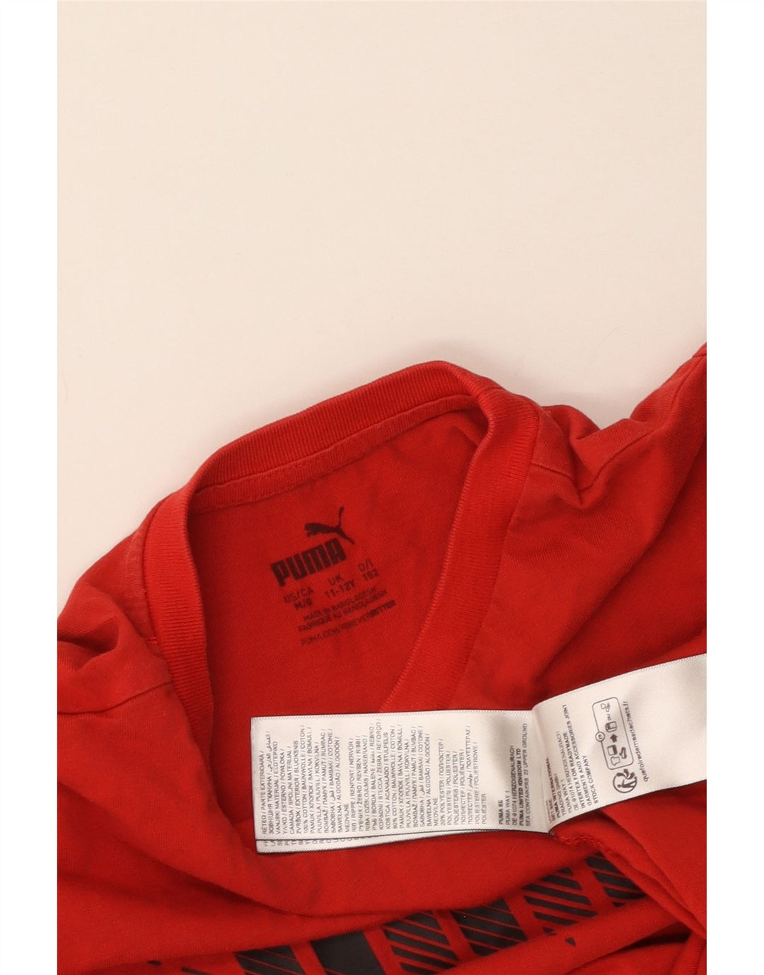 Camiseta Puma Boys Graphic Top 11-12 Anos Algodão Vermelho