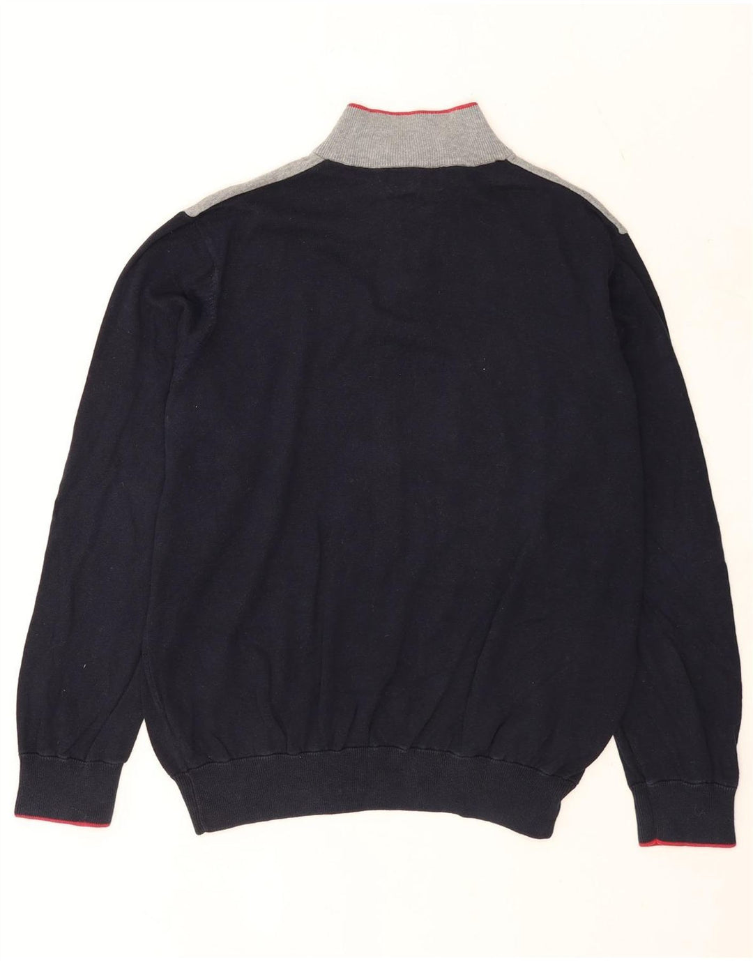 Suéter masculino Marks & Spencer Blue Harbor com zíper e gola XL azul marinho