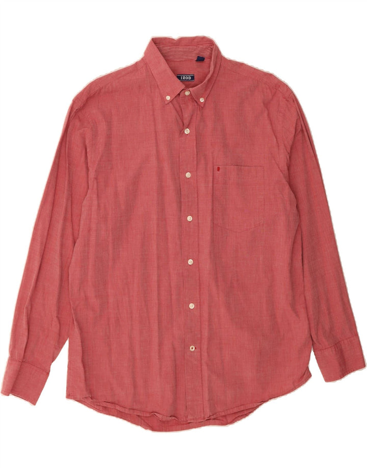 IZOD Mens Shirt Large Red Cotton Vintage Izod and Second-Hand Izod from Messina Hembry 