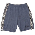 Shorts esportivos gráficos masculinos ASICS XL algodão manchado azul