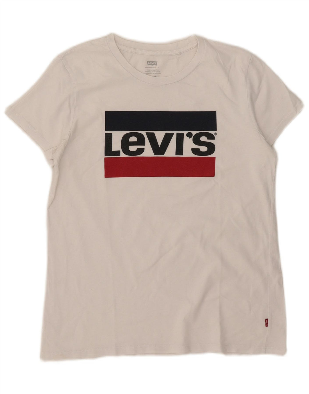 Camiseta feminina gráfica Levi's UK 14 médio branco